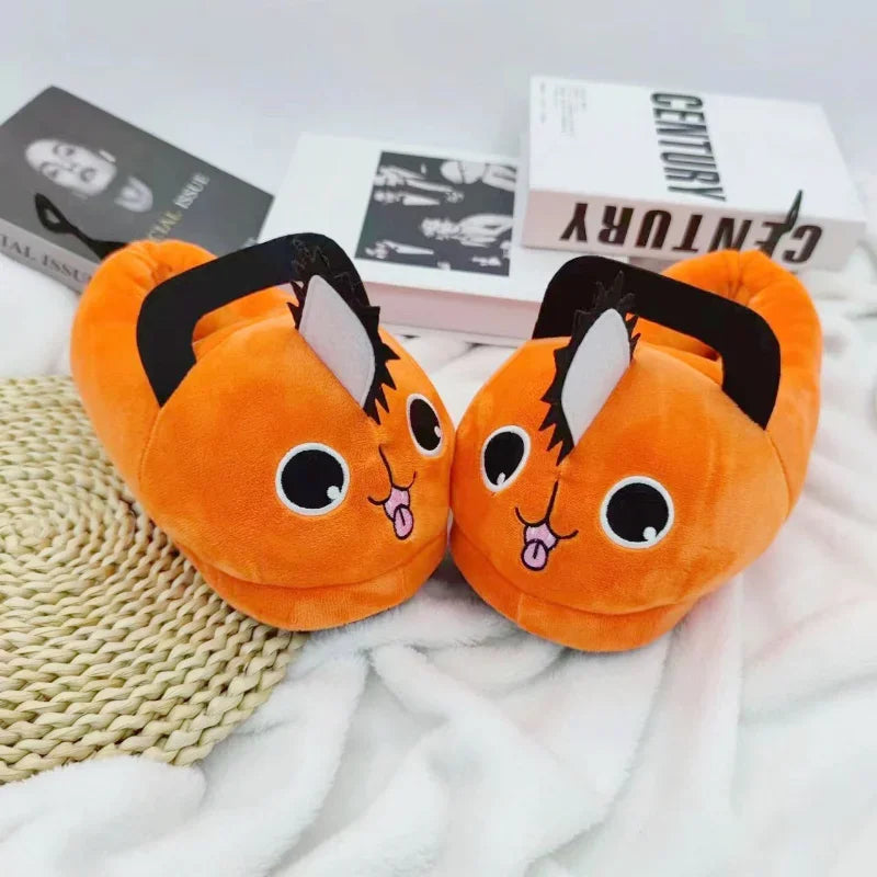 Pochita Plush Slippers | Chainsaw Man Anti-Slip House Shoes Slippers & Sandals - The Eezee Shop