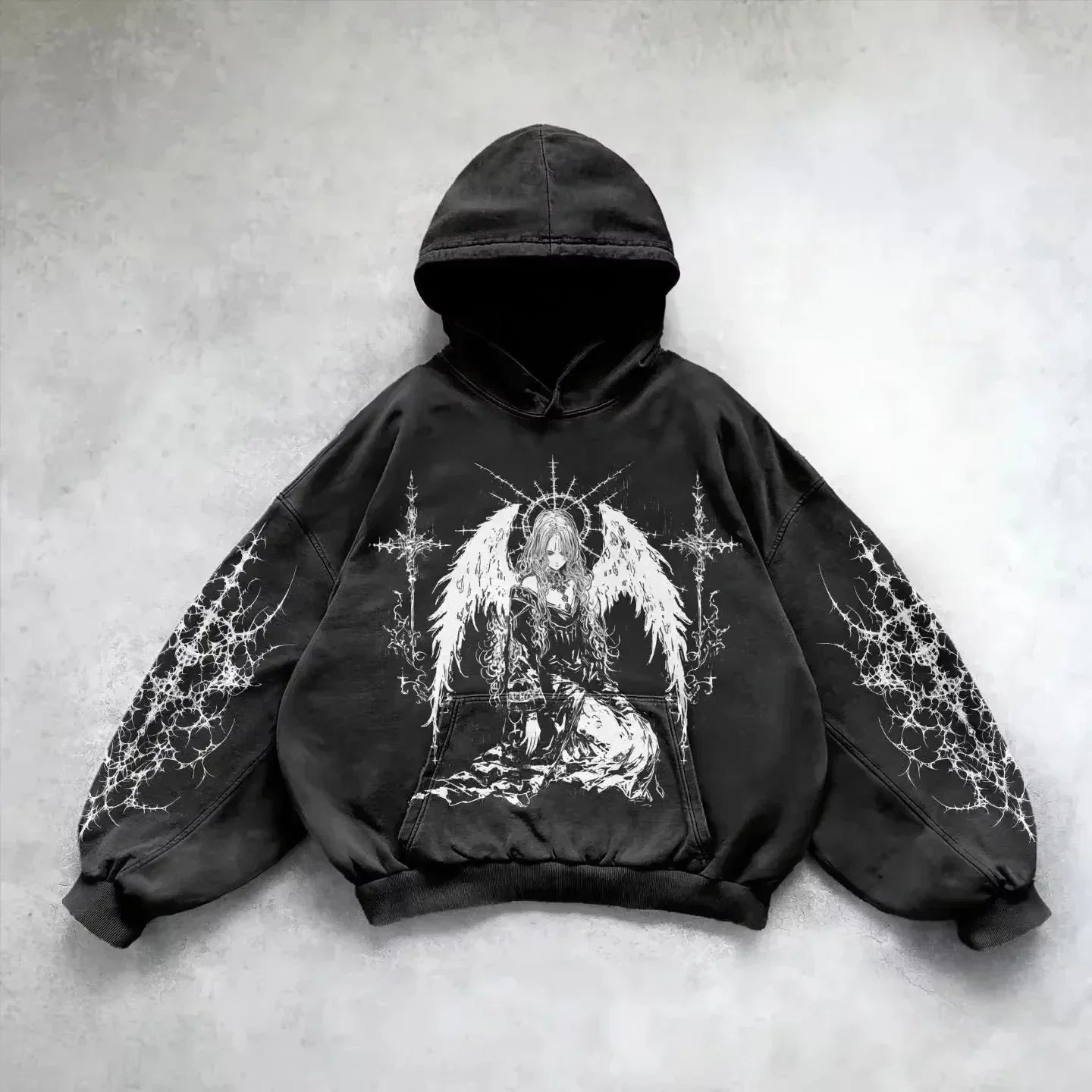 Retro Grunge Graphic Hoodie | Y2K Punk Unisex Pullover Hoodies & Sweatshirts - The Eezee Shop