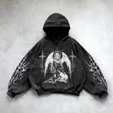 Retro Grunge Graphic Hoodie | Y2K Punk Unisex Pullover Hoodies & Sweatshirts - The Eezee Shop