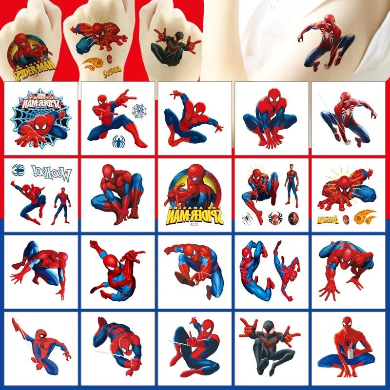 Spider-Man Temporary Tattoos | 20-Sheet Kids Party Stickers Temporary Tattoos - The Eezee Shop