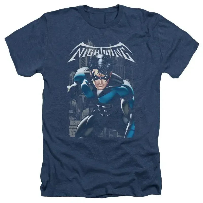 Nightwing Legacy Heather T-Shirt | Men's DC Comics Tee S-3XL Graphic Tees - The Eezee Shop