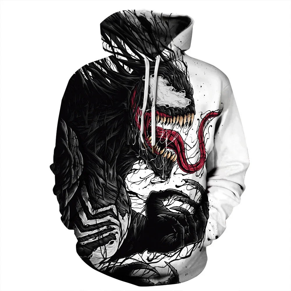 Venom 3D Print Hoodie | Men's Full Body Villain Sweatshirt Hoodies & Sweatshirts - The Eezee Shop