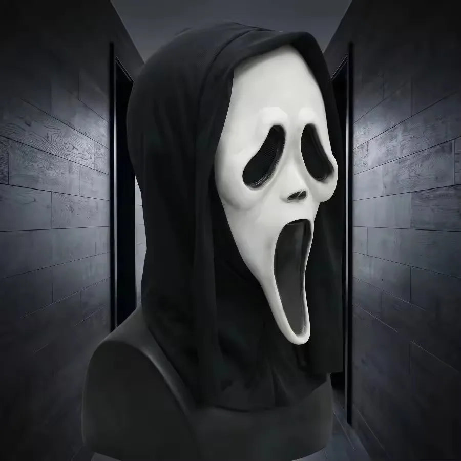 Ghost Face Tongue-Out Mask | Realistic Creepy Halloween Mask Halloween Masks - The Eezee Shop