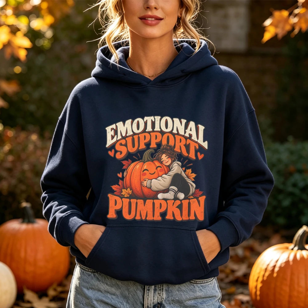 Emotional Support Pumpkin Hoodie | Women's Halloween Sweatshirt Hoodies & Sweatshirts - The Eezee Shop