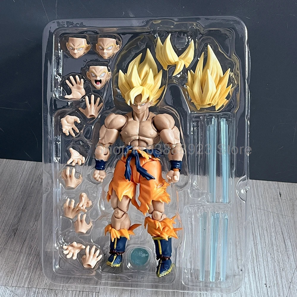 Battle-Damaged Super Saiyan Goku Figure | Articulated DBZ Collectible Figures - The Eezee Shop