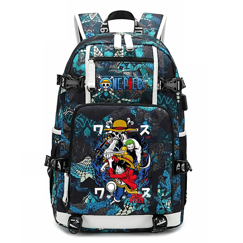 One Piece Luffy School Backpack | Large Capacity Bookbag Backpacks - The Eezee Shop