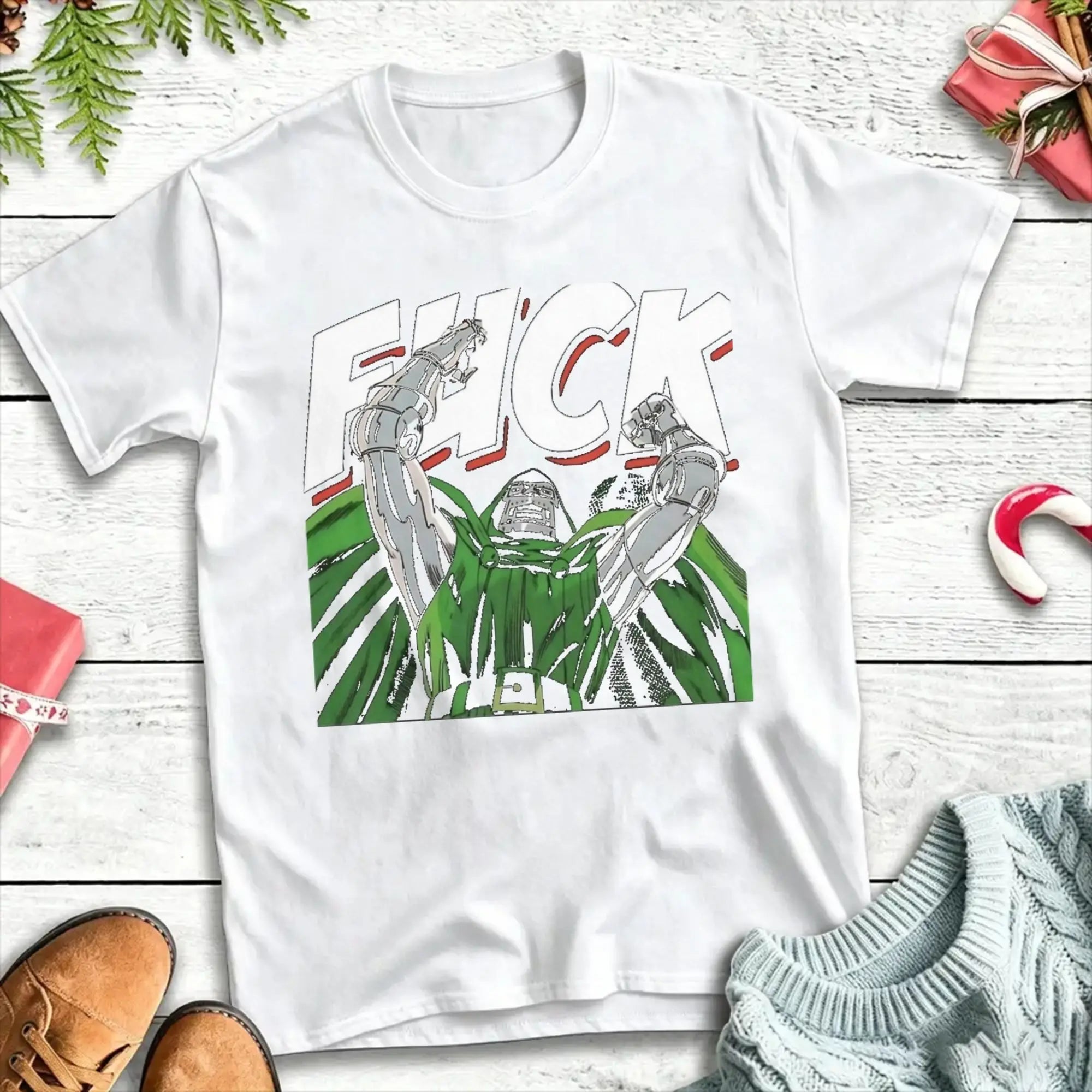 Doctor Doom Oversized Streetwear T-Shirt | Harajuku Graphic Tee Graphic Tees - The Eezee Shop