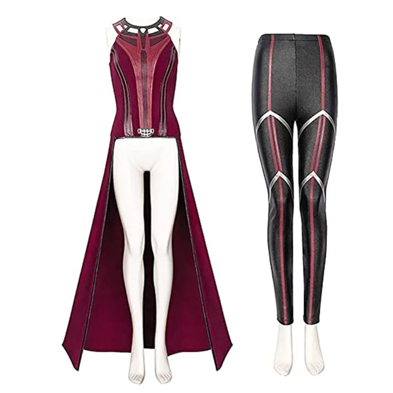 Wanda Maximoff Cosplay Outfit | Red Top, Pants, Cloak & Headpiece Cosplay Costumes - The Eezee Shop