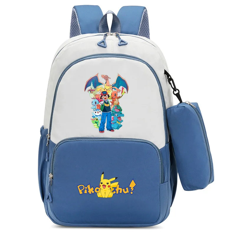 Anime Figure Print Backpack | Large Capacity Bag with Pencil Case Backpacks - The Eezee Shop