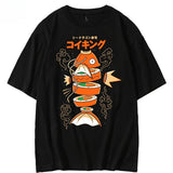Japanese Style Pokemon King Carp Magikarp Sushi Sashimi Short Anime Tshirts - The Eezee Shop