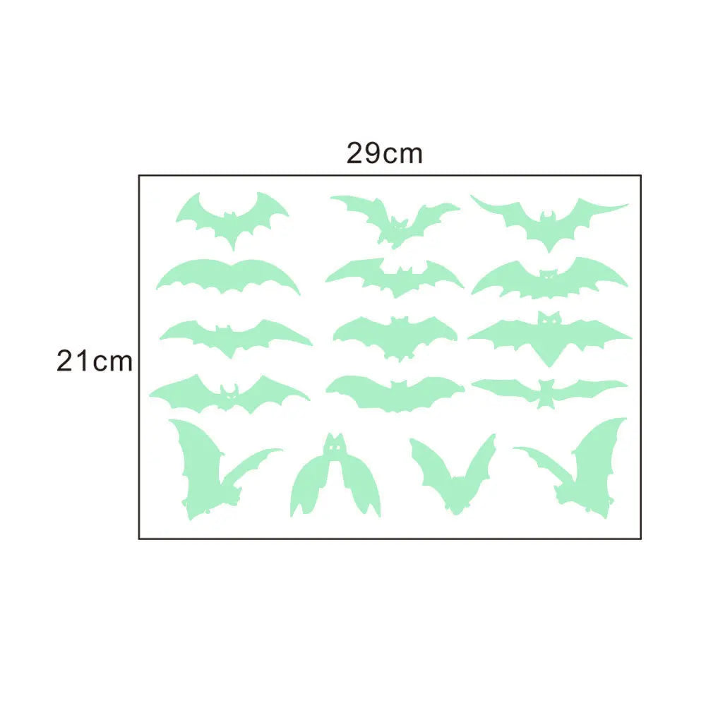 Glow-in-the-Dark Halloween Window Stickers | Eyes, Bats & Ghosts Halloween Decorations - The Eezee Shop