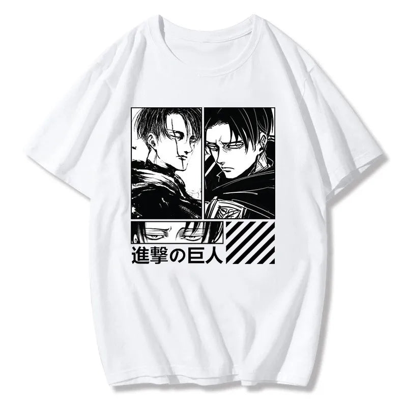 Levi Ackerman Attack on Titan Summer T-Shirt New Anime Graphic Streetwear Tee for Men Anime Tshirts - The Eezee Shop
