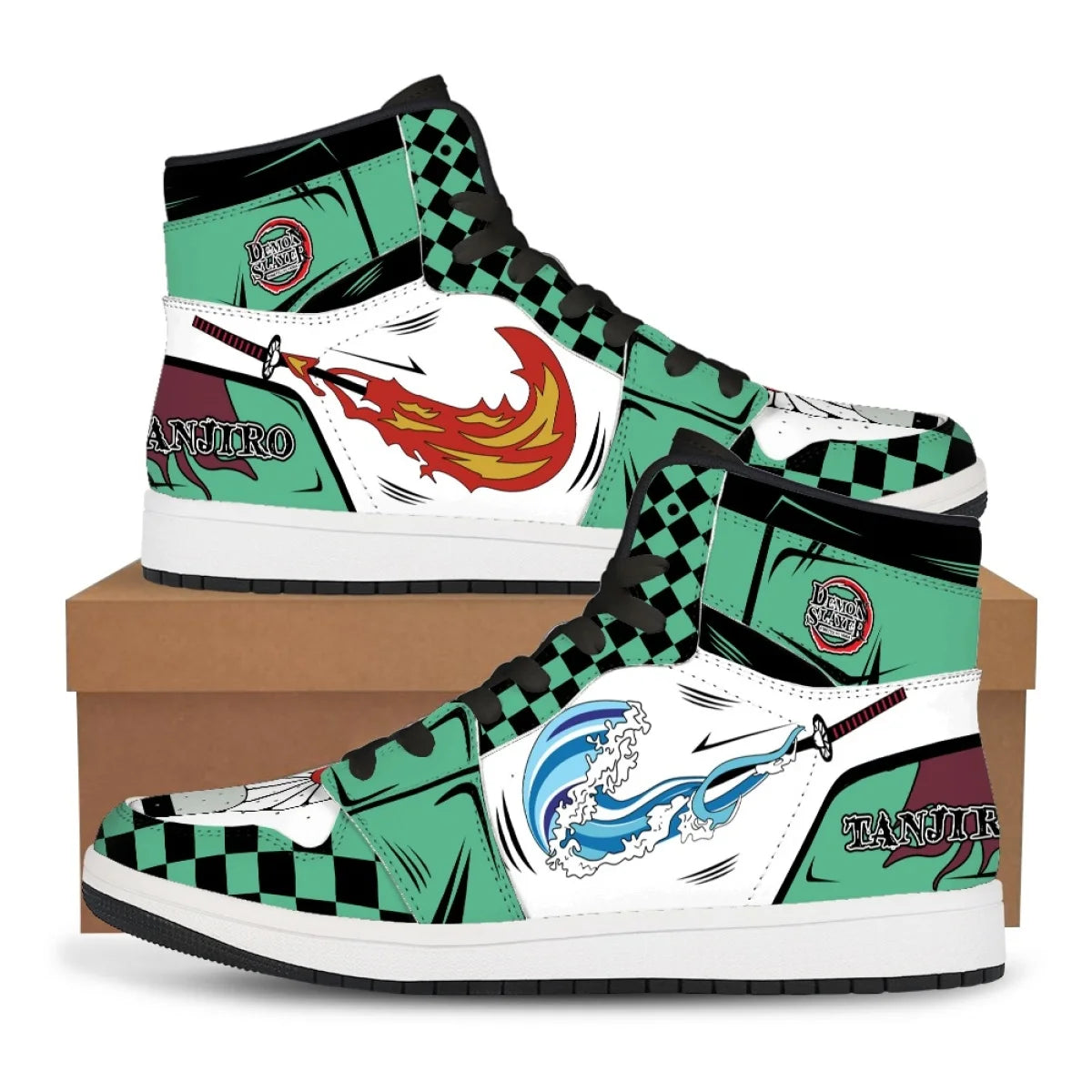 Tanjiro & Nezuko Basketball Sneakers | Demon Slayer Unisex Shoes Sneakers - The Eezee Shop