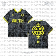2026 One Piece Luffy Anime T-Shirt Vintage Baseball Jersey Style Men