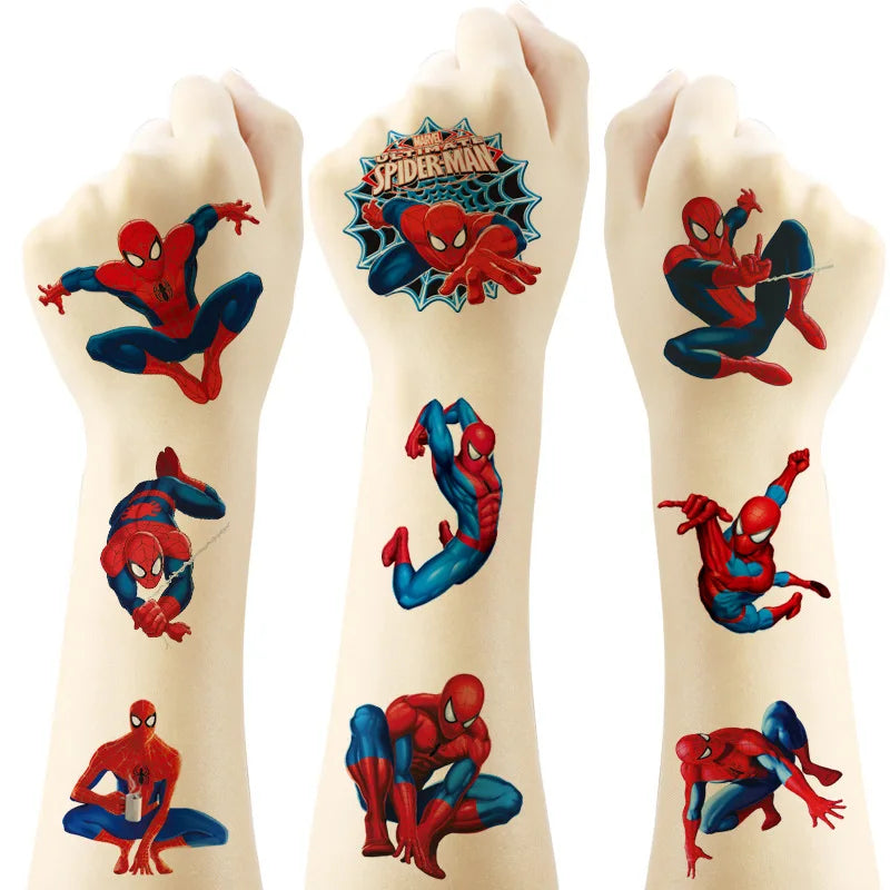 Spider-Man Temporary Tattoos | 20-Sheet Kids Party Stickers Temporary Tattoos - The Eezee Shop