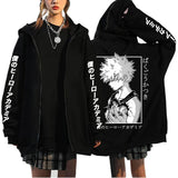 Todoroki & Bakugo Zip-Up Hoodie | My Hero Academia Streetwear Hoodies & Sweatshirts - The Eezee Shop