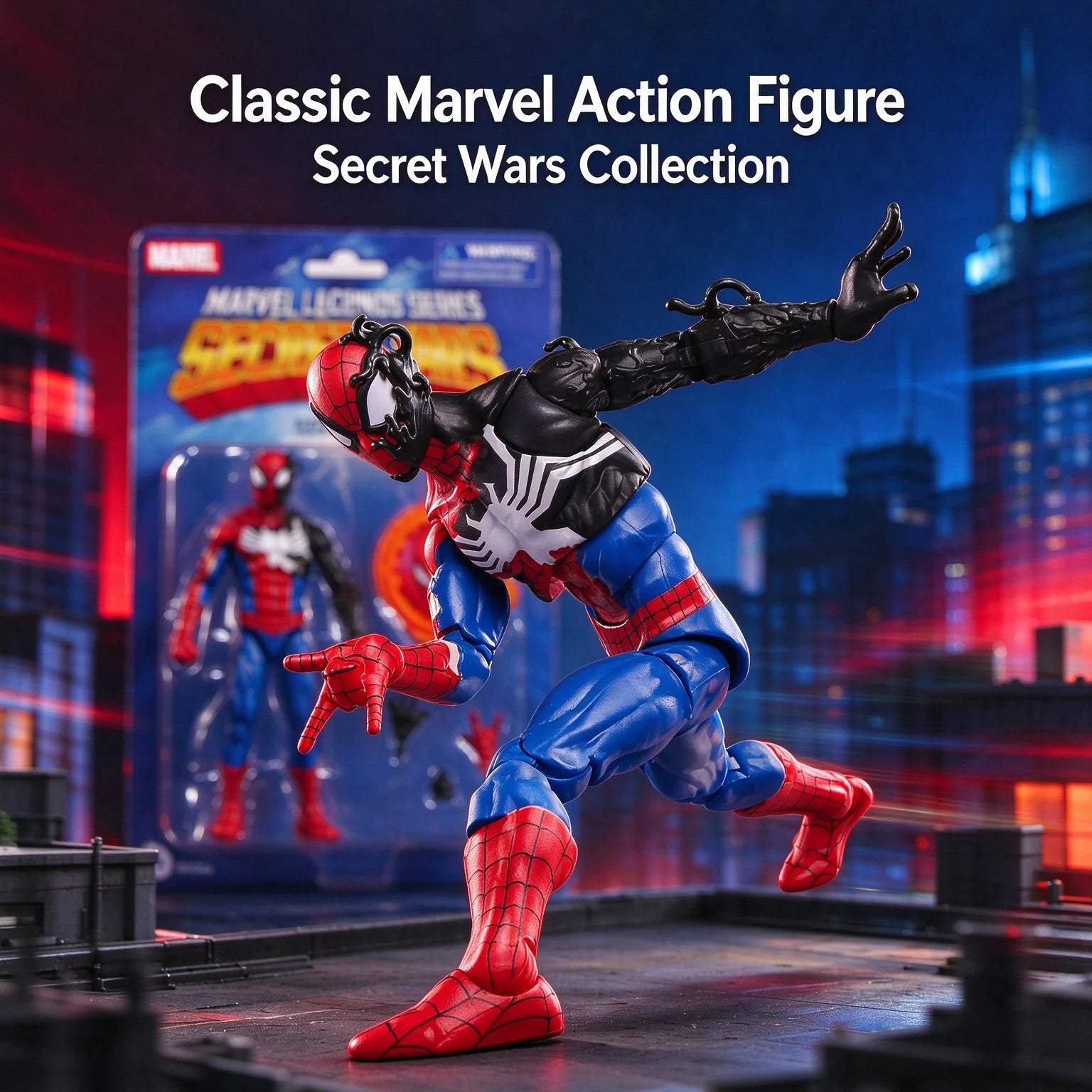 Spider-Man Secret Wars Black Suit 6" Figure | Movable Joints Collectible Figures - The Eezee Shop