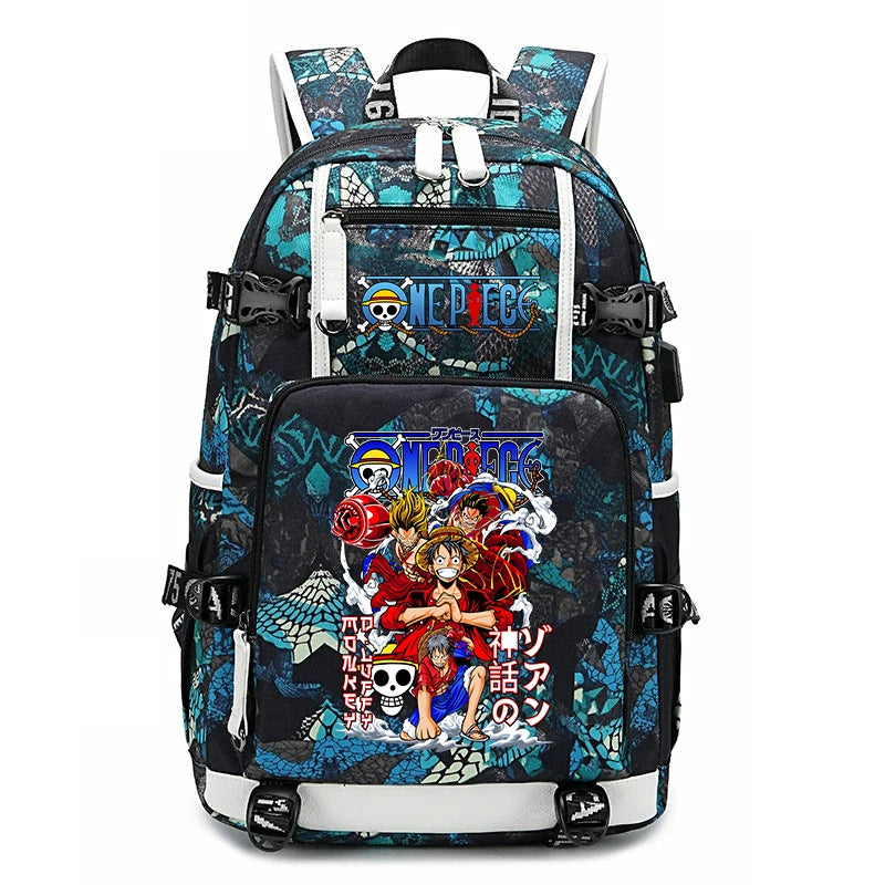 One Piece Luffy School Backpack | Large Capacity Bookbag Backpacks - The Eezee Shop