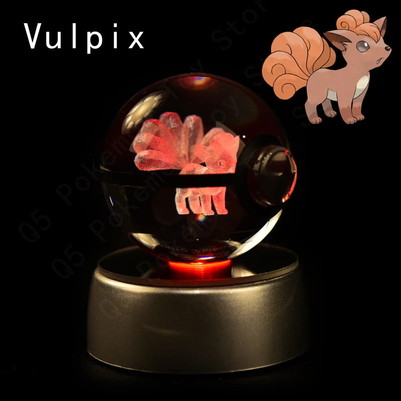 Pokemon 3D Crystal Ball Night Light | Mewtwo, Pikachu & Gengar Lamps & Night Lights - The Eezee Shop