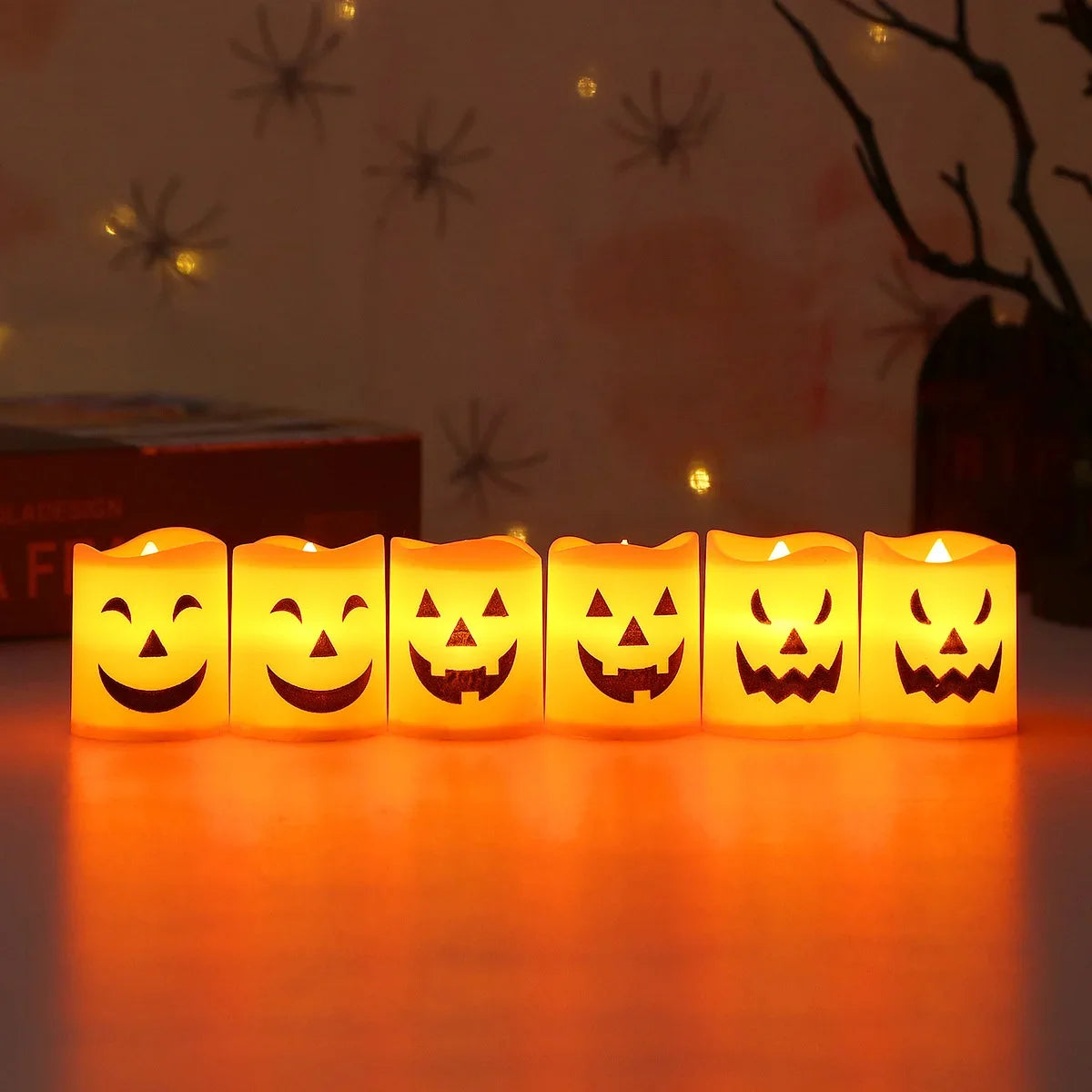 Skull & Ghost Pumpkin LED Candles | Flameless Halloween Lights Halloween Lights - The Eezee Shop