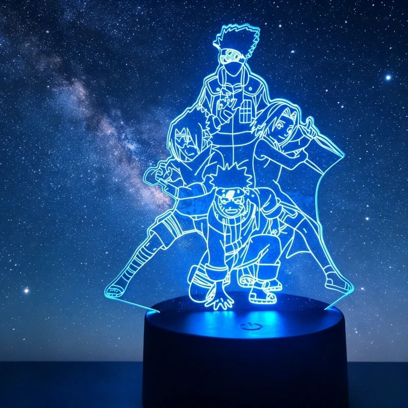 Naruto 3D LED Night Light | Akatsuki Kakashi Itachi Bedroom Lamp Lamps & Night Lights - The Eezee Shop