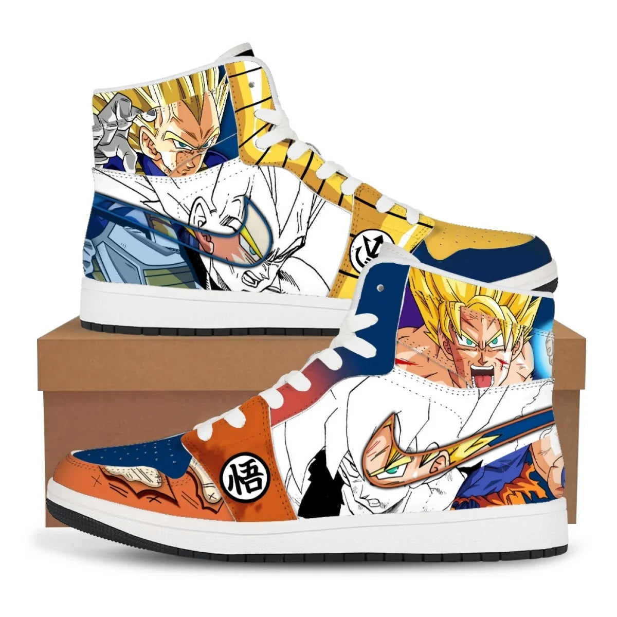 Gotenks & Goku Custom Sneakers | Dragon Ball High-Top Shoes Sneakers - The Eezee Shop