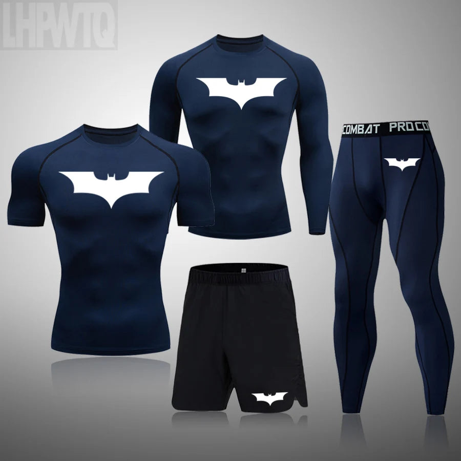Men's Superhero Compression Set | Quick-Dry Gym Rashguard Suit Gym & Compression Wear - The Eezee Shop