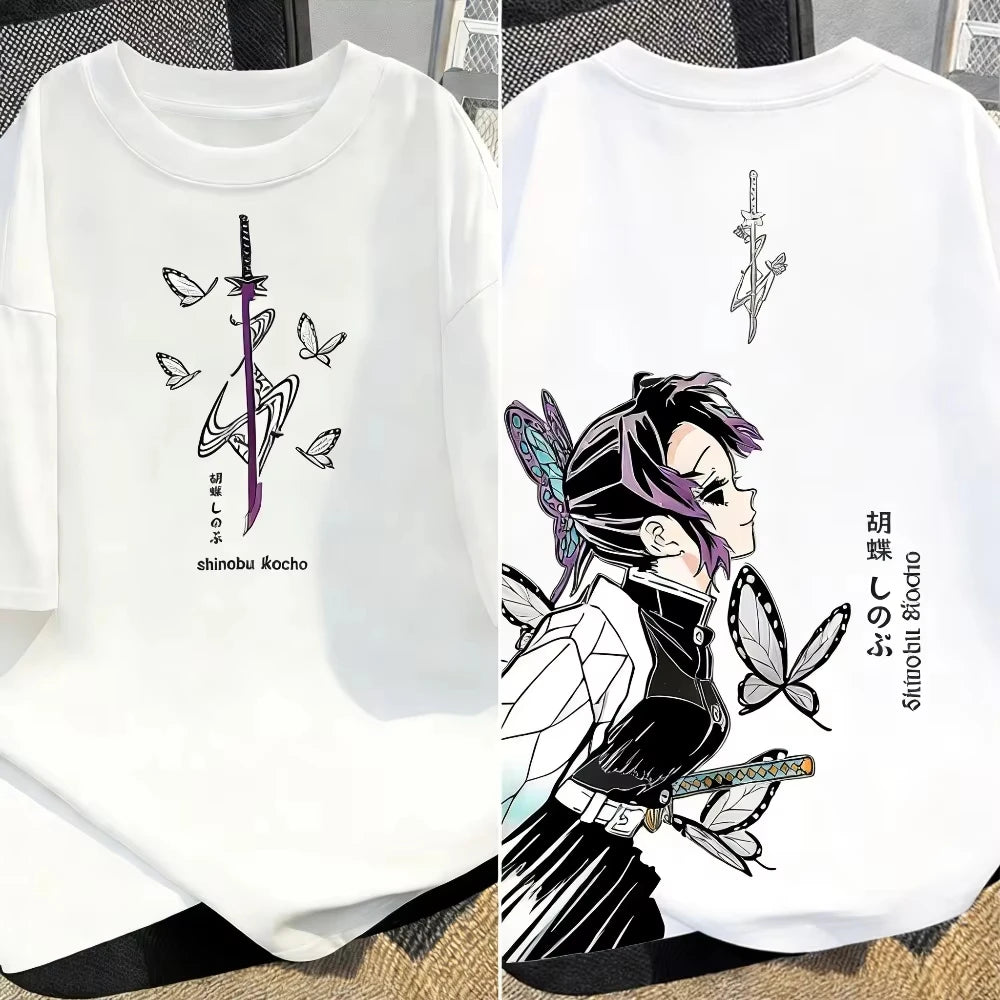 Demon Slayer Printed T-Shirt | Parent-Child Cotton Anime Tee Graphic Tees - The Eezee Shop
