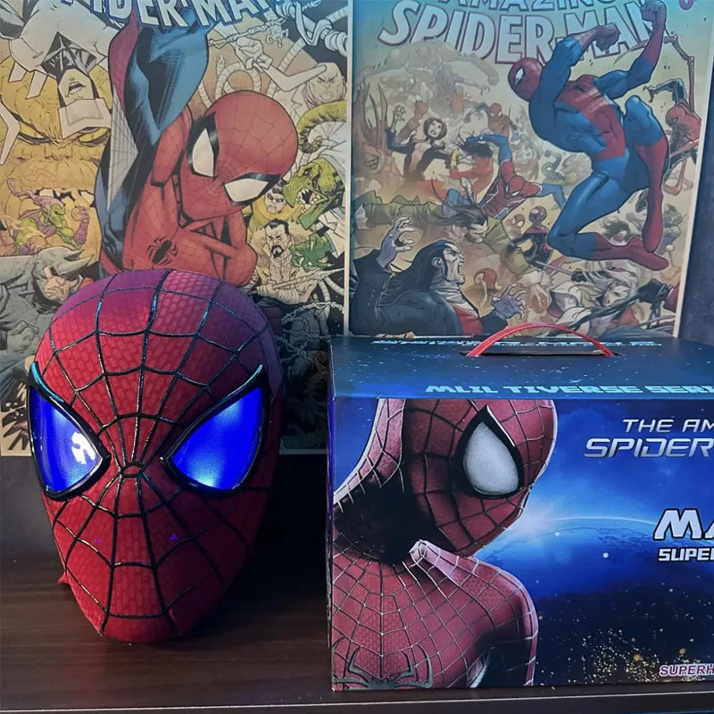 Spider-Man Motorized Eye Mask | Light-Up 1:1 Ring Control Cosplay Masks & Helmets - The Eezee Shop