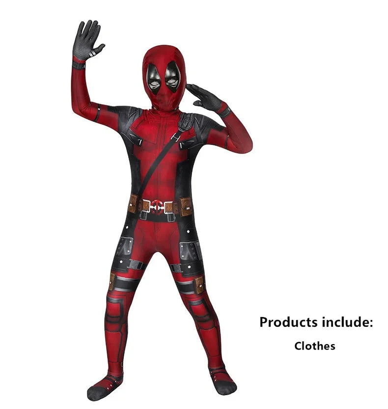 Deadpool Cosplay Bodysuit & Sword Set | Halloween Jumpsuit Cosplay Costumes - The Eezee Shop