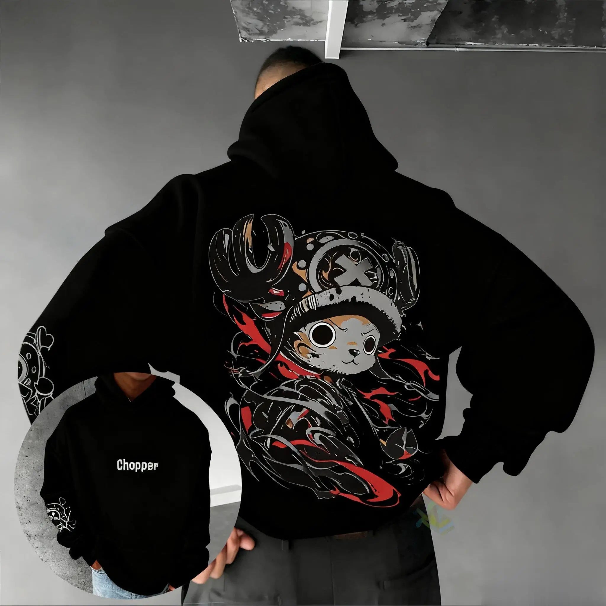 Tony Tony Chopper Oversized Hoodie | One Piece Casual Pullover Hoodies & Sweatshirts - The Eezee Shop
