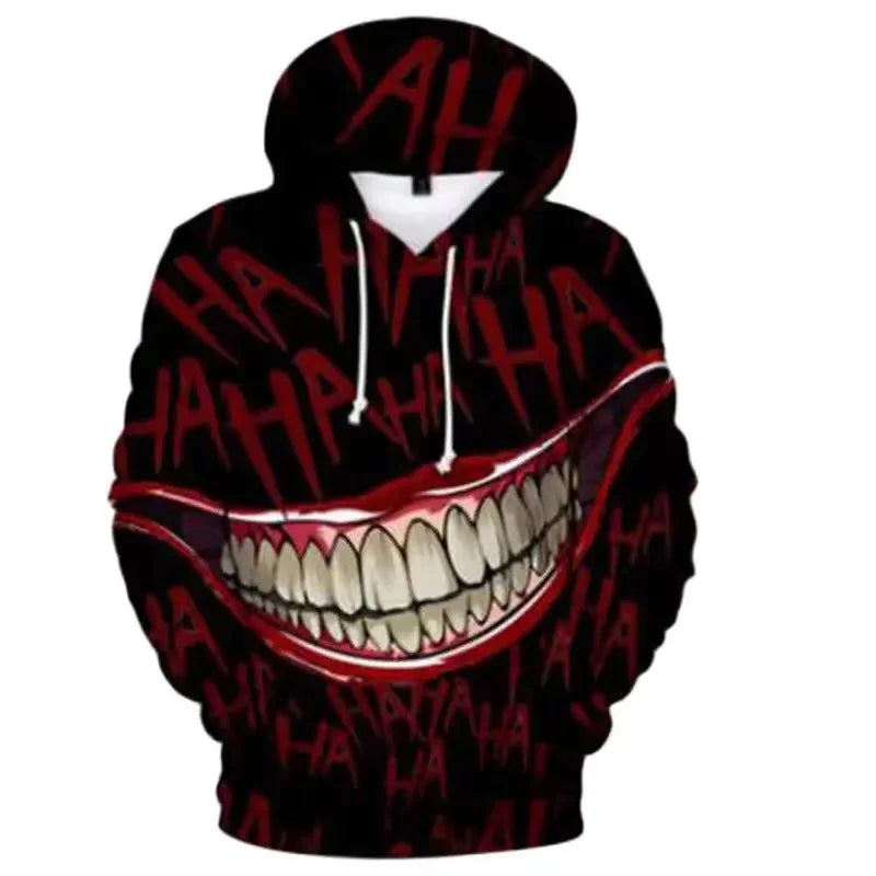 Joker 3D Print Hoodie | Funny Oversized Hip Hop Sweatshirt Hoodies & Sweatshirts - The Eezee Shop