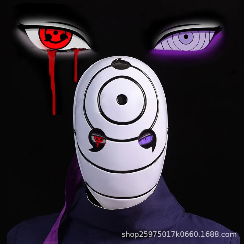 Obito Uchiha Light-Up Mask | Naruto Sharingan Cosplay Helmet Cosplay Masks & Helmets - The Eezee Shop