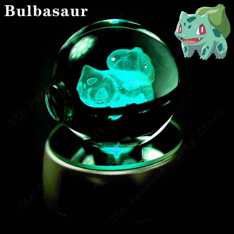 Pokemon 3D Crystal Ball Night Light | Mewtwo, Pikachu & Gengar Lamps & Night Lights - The Eezee Shop