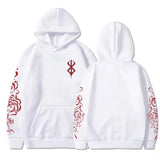 Berserk Acid Wash Hoodie | Goth Manga Streetwear Pullover Hoodies & Sweatshirts - The Eezee Shop