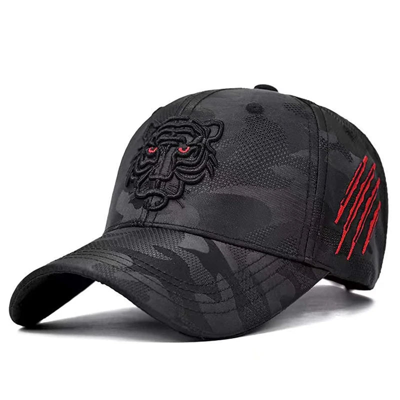 Tiger Embroidered Baseball Cap | Unisex Adjustable Casual Hat Hats & Beanies - The Eezee Shop