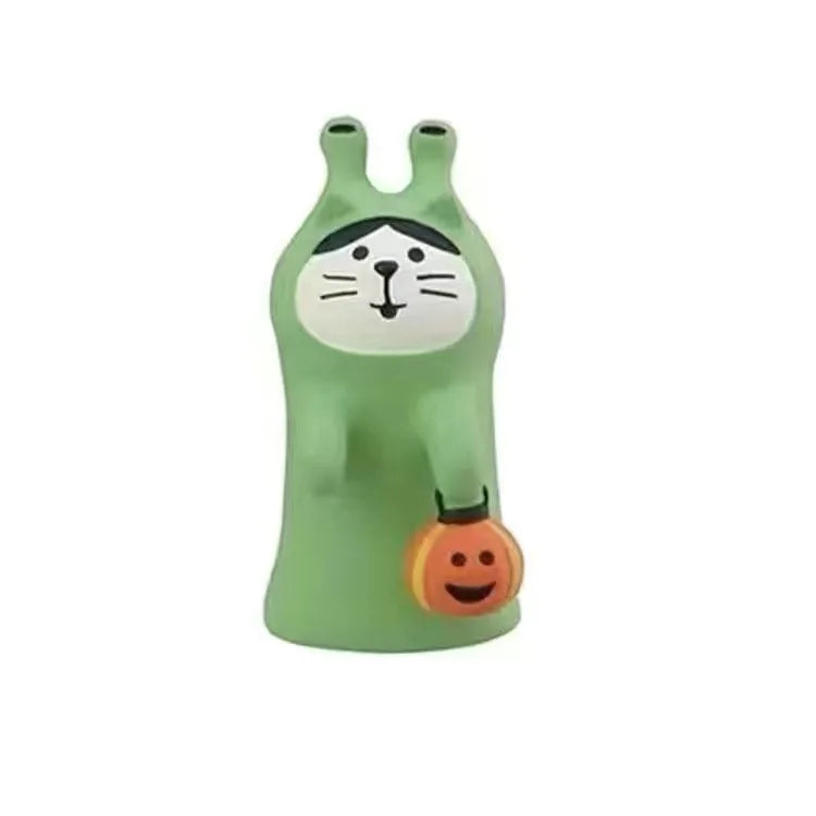 Halloween Mini Resin Ornament Set | Ghost & Pumpkin Micro Scene Halloween Figurines - The Eezee Shop