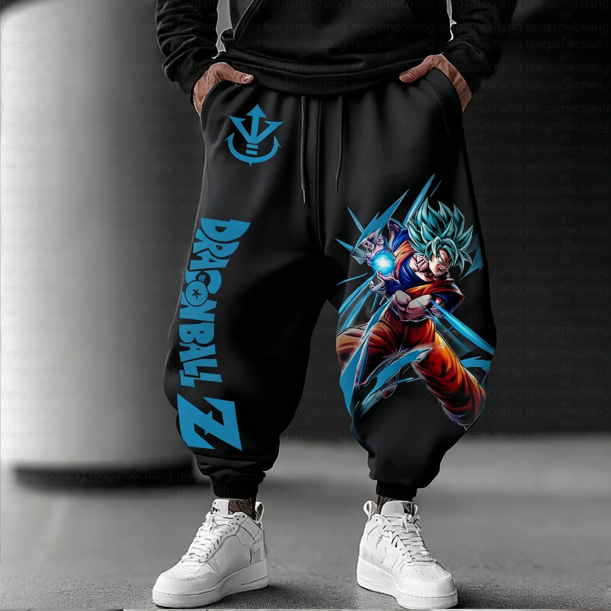 Goku SSB 3D Print Joggers | Quick-Dry Oversized Sports Pants Joggers & Pants - The Eezee Shop