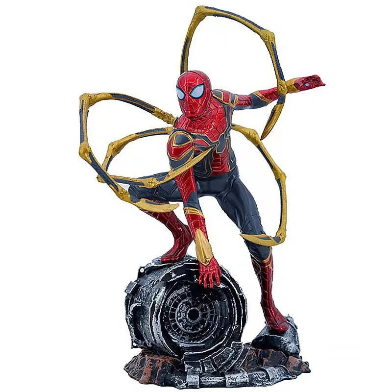 Spider-Man Statue with Golden Claws | Rock Base Desktop Collectible Collectible Figures - The Eezee Shop