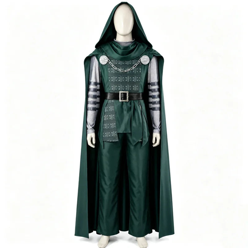 Dr. Doom Costume Jumpsuit with Mask & Green Cape | Full Set Cosplay Costumes - The Eezee Shop
