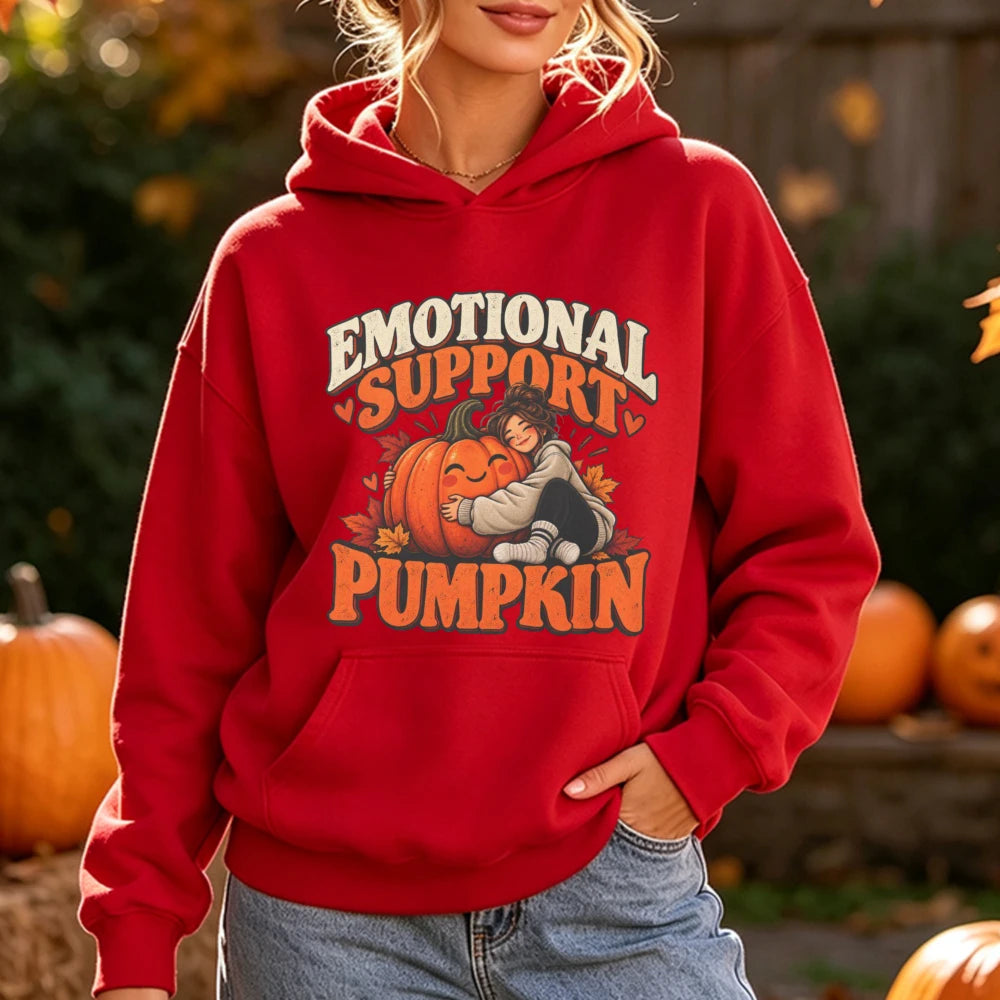 Emotional Support Pumpkin Hoodie | Women's Halloween Sweatshirt Hoodies & Sweatshirts - The Eezee Shop