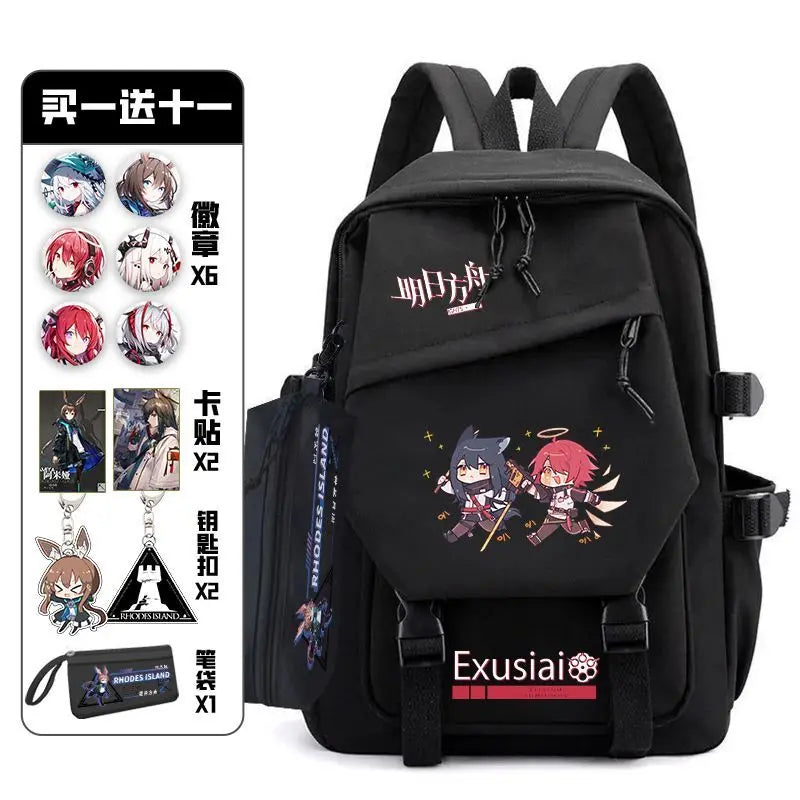 Arknights Backpack with Badge Set | Anime Ita Bag for Students Backpacks - The Eezee Shop