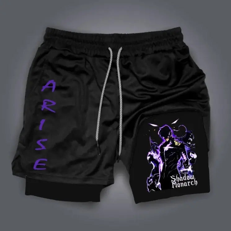 Anime Graphic Gym Shorts | Unisex Quick-Dry Streetwear Shorts Shorts - The Eezee Shop