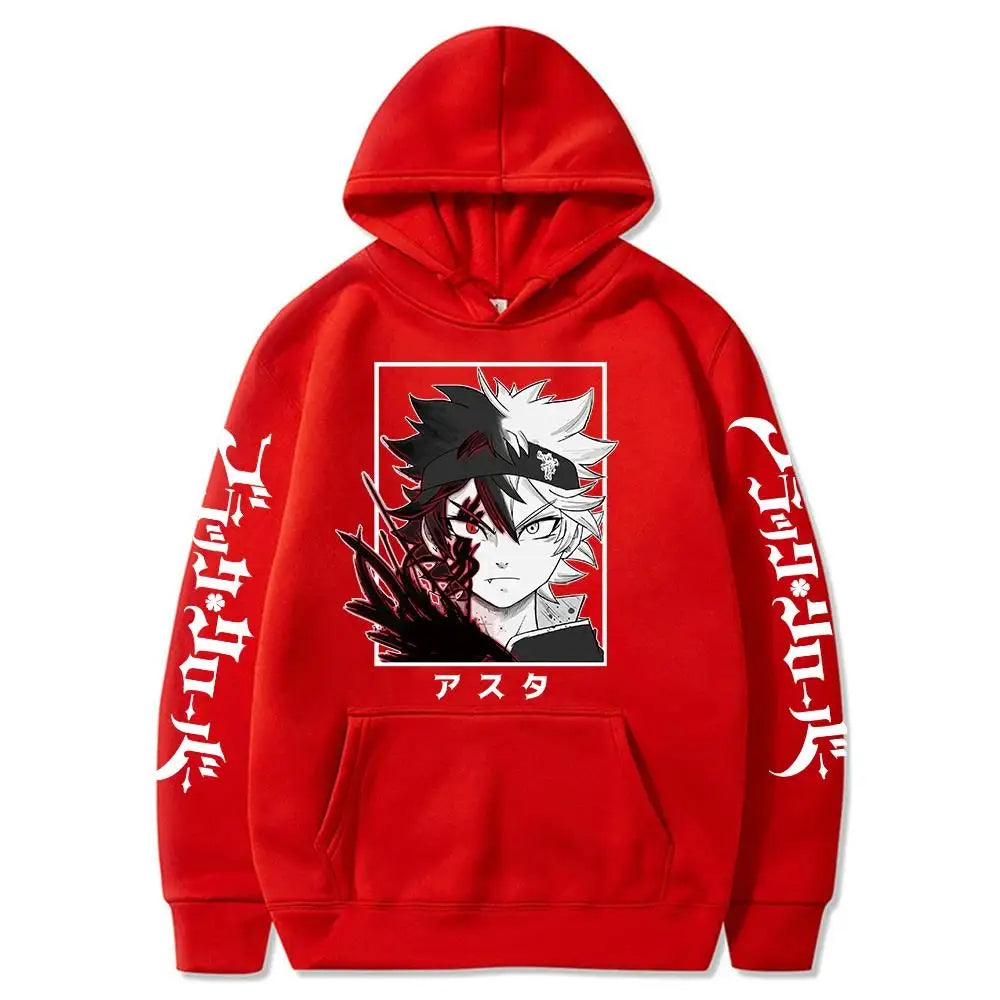 Black Clover Asta Hoodie | Oversized Anime Streetwear Pullover Hoodies & Sweatshirts - The Eezee Shop