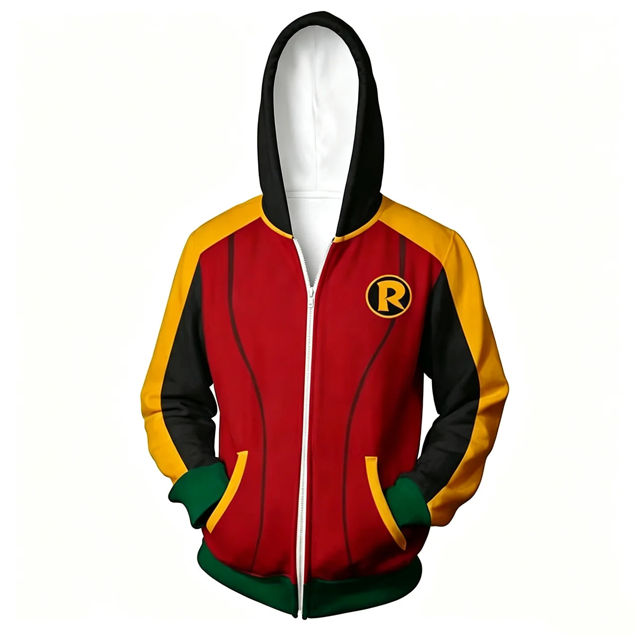 Nightwing Zip-Up Hoodie | DC Superhero Cosplay Sweatshirt Hoodies & Sweatshirts - The Eezee Shop