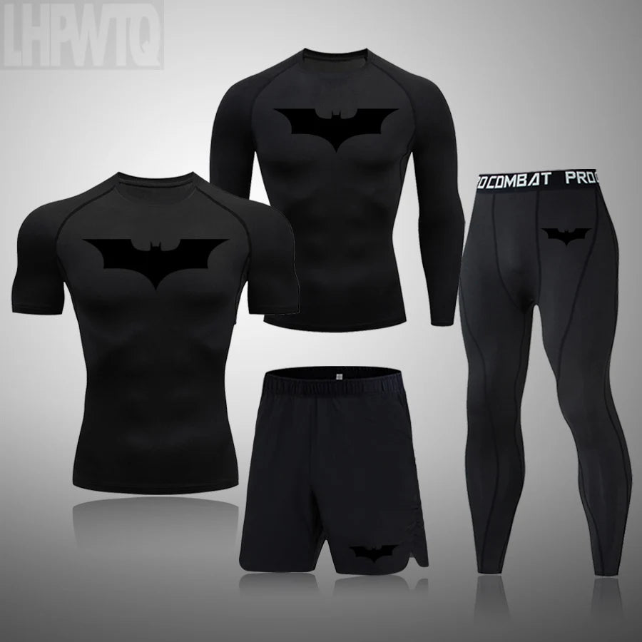 Men's Superhero Compression Set | Quick-Dry Gym Rashguard Suit Gym & Compression Wear - The Eezee Shop