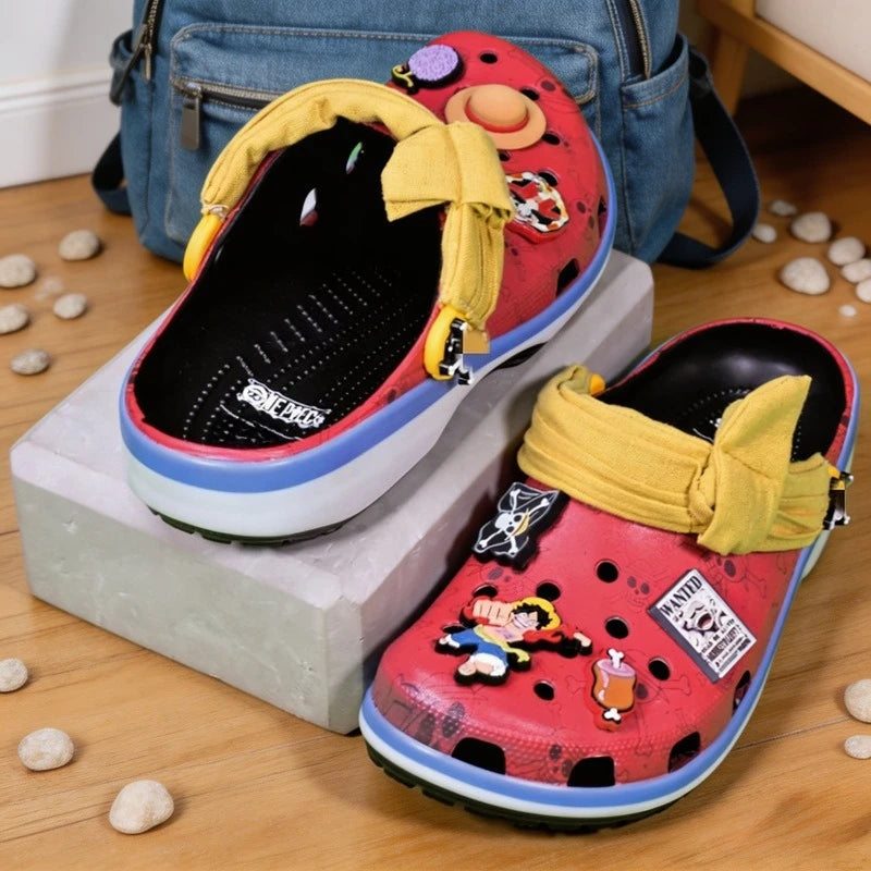 Luffy Cartoon Clogs | One Piece Non-Slip EVA Beach Sandals Slippers & Sandals - The Eezee Shop
