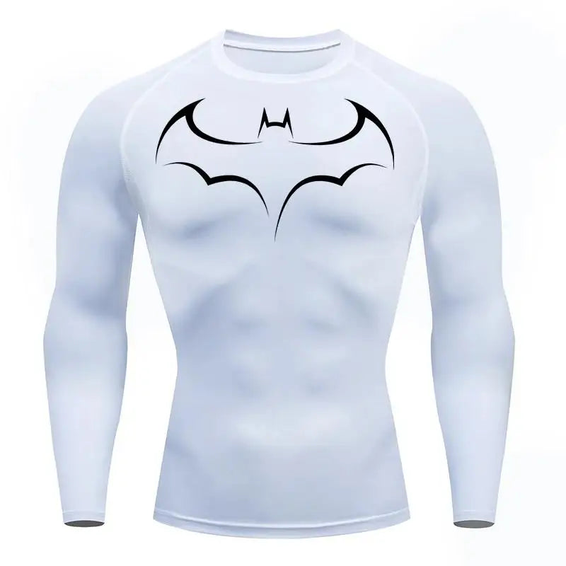 Bat Print Compression T-Shirt | Men's Running & Gym Tee Gym & Compression Wear - The Eezee Shop