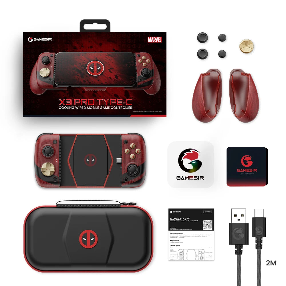 Deadpool Edition Mobile Controller | Type-C Wired Gamepad Gaming Accessories - The Eezee Shop