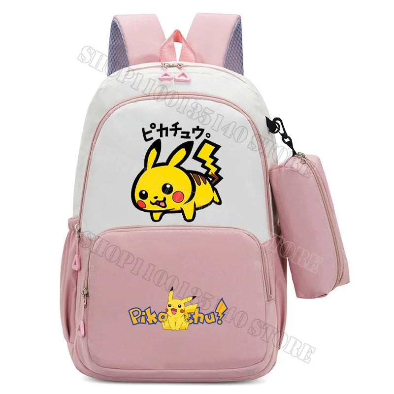 Anime Figure Print Backpack | Large Capacity Bag with Pencil Case Backpacks - The Eezee Shop